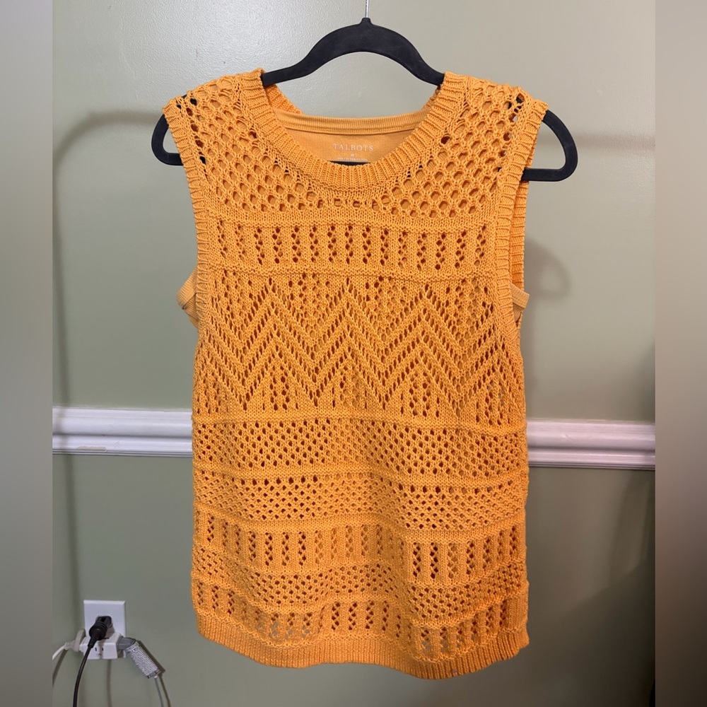 Talbots Deep Yellow Knit Top